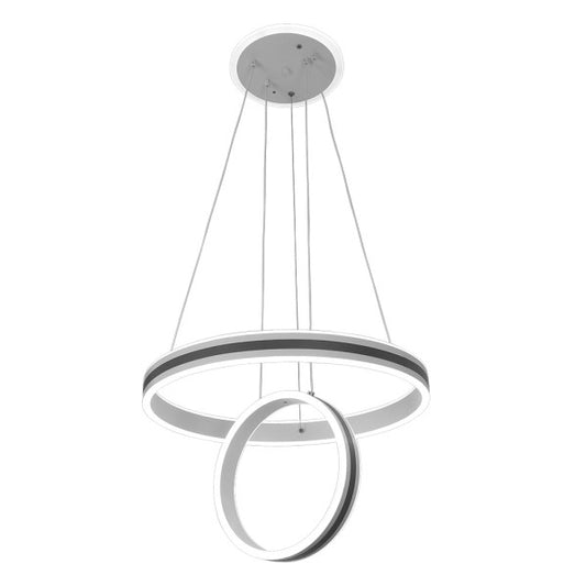 Colgante LED Alpes Gris 104W regulable con mando a distancia Abrila 223890245 para iluminación interior moderna y ahorro energía