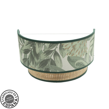 Aplique moderno Congo verde natural de Abrila, lámpara de pared exótica 17x30x15 cm para iluminación interior y decoración doméstica