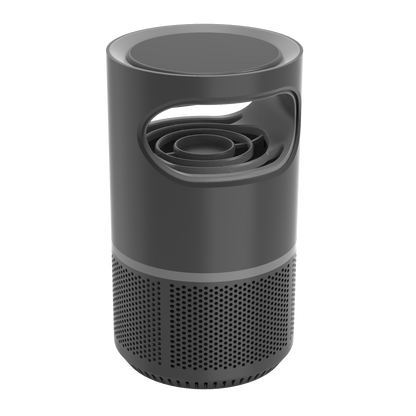 Mata insectos Lumbre 3W Negro de Abrila, modelo 225400309. Ideal para uso en interiores y exteriores, perfecto para camping y espacios domésticos. Diseño ecológico y eficiente con tecnología UV LED y AI2 para una protección efectiva contra insectos. Color negro elegante y discreto.