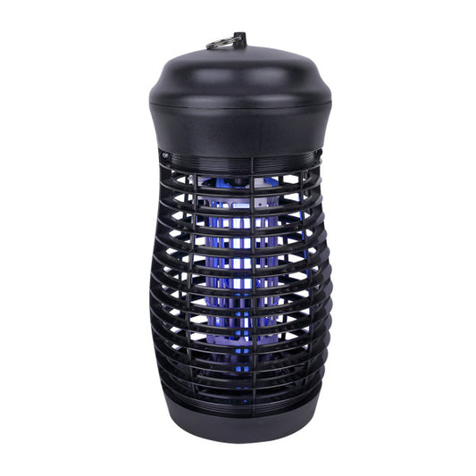Mata insectos eléctrico Criollo 15W negro de Abrila, ideal para uso en interiores y exteriores. Controla plagas de manera efectiva con tecnología UV. Perfecto para terraza y áreas domésticas.