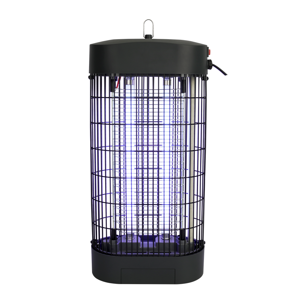 `alt=Mata Insectos Eléctrico Torrido 16W Negro de Abrila - Luz Ultravioleta para Uso Doméstico y Ecológico`