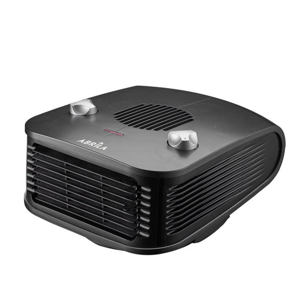 Termoventilador Ardor 2000W negro y plata de Abrila, calefactor portátil doméstico con termostato regulable, ideal para calefacción interior en metal y policarbonato, modelo AI2 226322078
