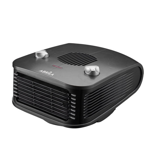 Termoventilador Ardor 2000W negro y plata de Abrila, calefactor portátil doméstico con termostato regulable, ideal para calefacción interior en metal y policarbonato, modelo AI2 226322078