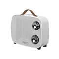 Termoventilador cerámico Corcega 1500W blanco y cromo de Abrila, modelo 227211501 con tecnología PTC para calefacción portátil segura en el hogar, diseño vintage AI2.