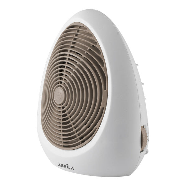 Termoventilador Perugia 2000W Abrila en blanco y beis, calefacción doméstica para interiores con termostato regulable, estructura de metal y policarbonato, modelo 228222015.