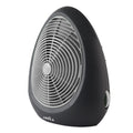 Termoventilador Perugia 2000W negro y gris de Abrila, calefactor portátil para uso doméstico e interior, modelo 228222028 con estructura de metal y policarbonato.