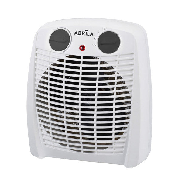 Termoventilador Gambia 2000W blanco y negro de Abrila, modelo AI2 portátil para calefacción doméstica interior, fabricado en policarbonato resistente, ideal para uso en casa con código 229522026