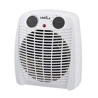 Termoventilador Gambia 2000W blanco y negro de Abrila, modelo AI2 portátil para calefacción doméstica interior, fabricado en policarbonato resistente, ideal para uso en casa con código 229522026
