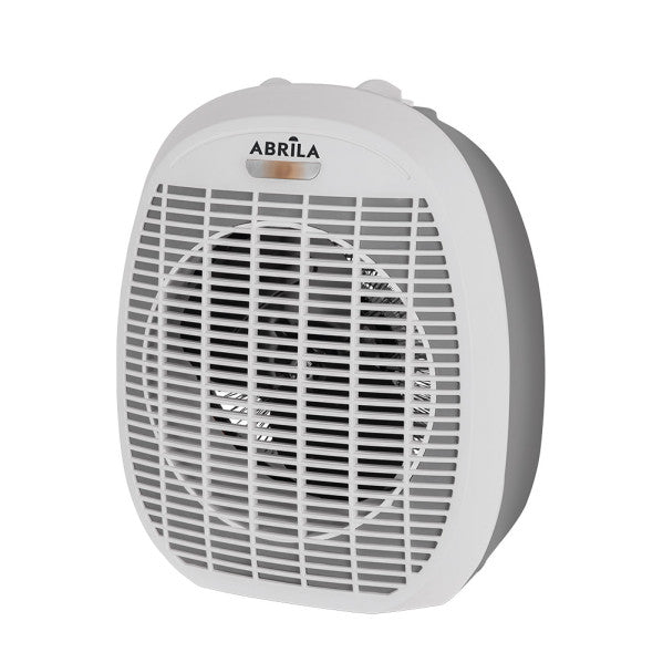 Termoventilador Sudan 2000W blanco y gris de Abrila, modelo AI2 con calefacción portátil para interior doméstico, termostato regulable, protección contra sobrecalentamiento y carcasa de policarbonato resistente.
