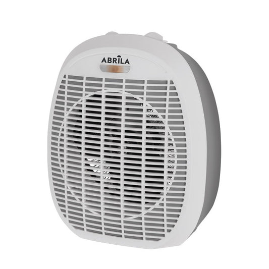 Termoventilador Sudan 2000W blanco y gris de Abrila, modelo AI2 con calefacción portátil para interior doméstico, termostato regulable, protección contra sobrecalentamiento y carcasa de policarbonato resistente.