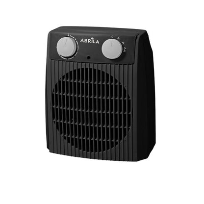 Termoventilador eléctrico Nairobi 2000W gris/negro de Abrila, con termostato regulable, calefacción doméstica interior en policarbonato resistente, modelo AI2 para calentar espacios de forma segura y eficiente.