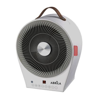Termoventilador 2 en 1 Maraja 2000W blanco y gris, modelo AI2 de Abrila con calefacción oscilante para uso doméstico interior, fabricado en policarbonato resistente.