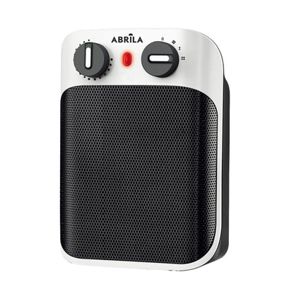 Termoventilador cerámico Libia 1800W blanco y negro de Abrila, calefacción portátil doméstica para interior con seguridad antivuelco, modelo 230121801