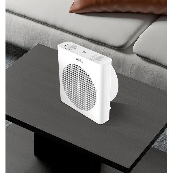 Termoventilador Malta 2000W blanco de Abrila, calefacción portátil doméstica para interior con modelo AI2, ideal para calentar espacios con eficiencia.