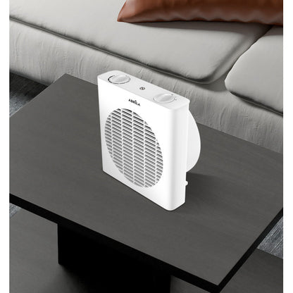 Termoventilador Malta 2000W blanco de Abrila, calefacción portátil doméstica para interior con modelo AI2, ideal para calentar espacios con eficiencia.