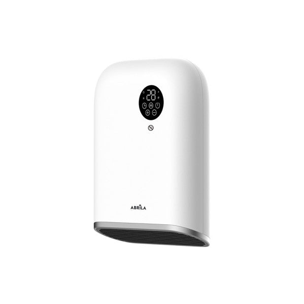 Termoventilador Andorra 2000W blanco y negro de Abrila, calefacción doméstica para baño con control remoto, ahorro de energía AI2, IP24 resistente al agua, montaje en pared, modelo 230712026