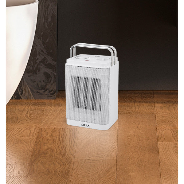 Termoventilador cerámico Bribon 1500W blanco Abrila modelo 232421501 con antivuelco, ahorro de energía AI2 y calefacción portátil doméstica