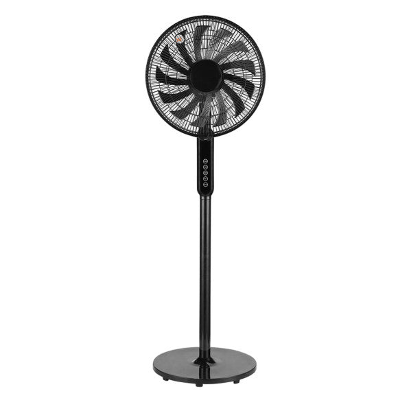 Ventilador de pie Torbellino Negro 60W de Abrila, modelo 235941009. Diseño oscilante en metal ABS, color negro. Incluye mando a distancia para control remoto. Ideal para uso doméstico e interior. Marca Abrila, serie ai2.
