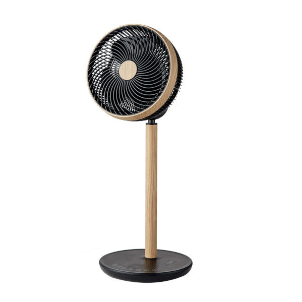 `alt=Ventilador de Pie Colibri Negro/Madera Abrila 236241088 - Ventilador Doméstico con Mando a Distancia y Motor DC`