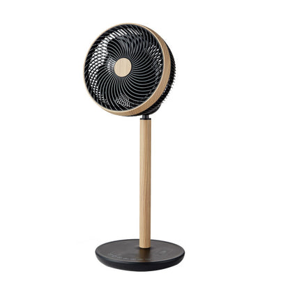 `alt=Ventilador de Pie Colibri Negro/Madera Abrila 236241088 - Ventilador Doméstico con Mando a Distancia y Motor DC`