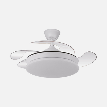 Aquí tienes un texto optimizado para el atributo `alt` de la imagen del producto:

Ventilador de techo Tridente Mini Blanco 59W de Abrila con aspas retráctiles, iluminación LED regulable, mando a distancia y motor DC, ideal para interiores.

Este texto incluye las palabras clave más relevantes y proporciona una descripción clara y concisa del producto, lo cual es ideal para el SEO.