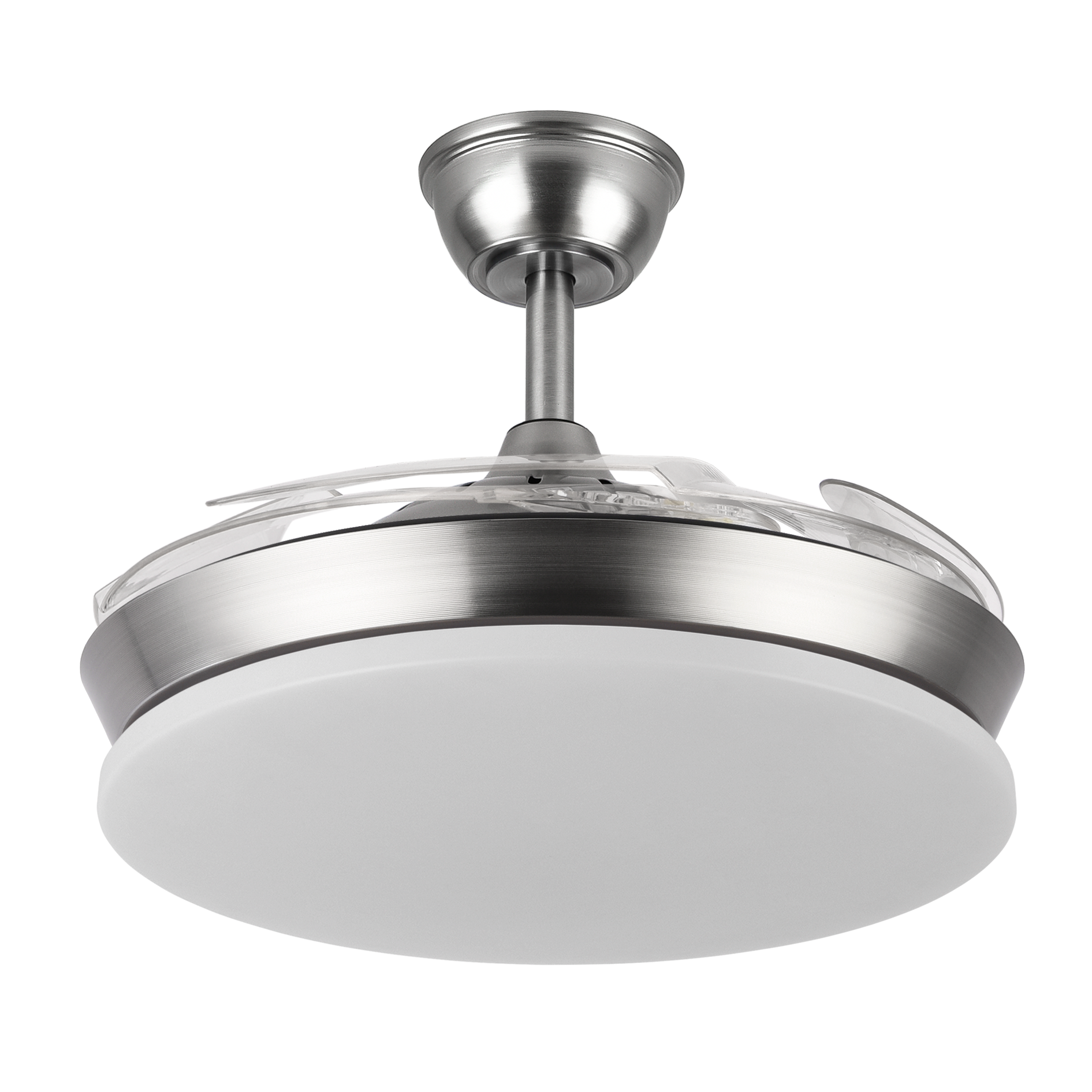 `alt=Ventilador de techo Tridente Mini en níquel con motor DC y LED integrado, modelo Abrila 236399003, ideal para interiores domésticos con iluminación regulable y aspas retráctiles`

Este texto está optimizado para SEO, incluyendo palabras clave relevantes y describiendo claramente el producto.