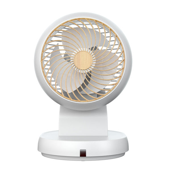 `alt=Ventilador Sobremesa Urbel Blanco/Haya 30W de Abrila con mando a distancia, oscilación 3D y temporizador - Modelo 237771068`