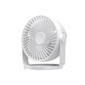 Miniventilador sobremesa Bretaña blanco de 5W Abrila, modelo 239971001, portátil y recargable por USB con aspas AI2 para uso doméstico interior