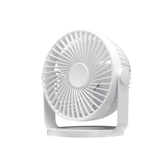 Miniventilador sobremesa Bretaña blanco de 5W Abrila, modelo 239971001, portátil y recargable por USB con aspas AI2 para uso doméstico interior