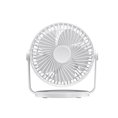 Miniventilador sobremesa Bretaña blanco de Abrila, 5W recargable por USB con aspas portátiles para uso doméstico interior, modelo 239971001.