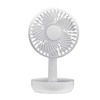 Mini ventilador inalámbrico Lemosin blanco de 5W, modelo portátil sobremesa de Abrila (240071001), recargable por USB para uso doméstico y enfriamiento eficiente.