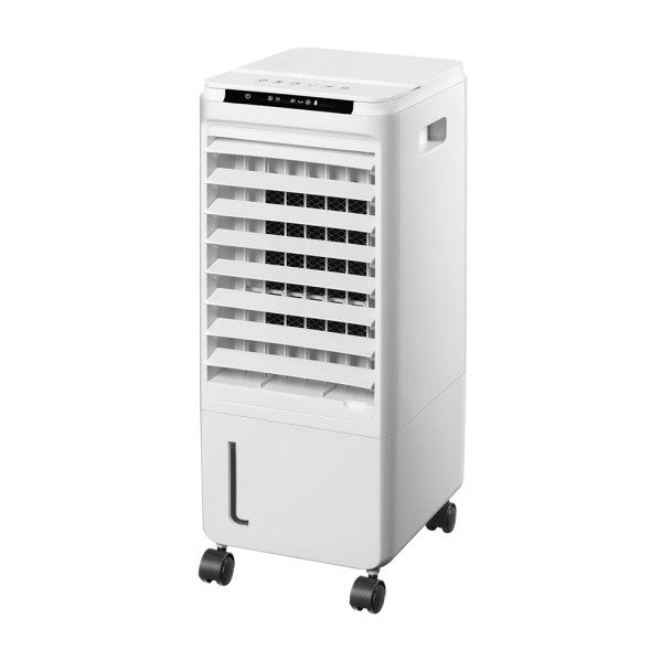 Climatizador evaporativo portátil Nieve blanco de Abrila 80W modelo 240641001, enfriador de aire con humidificador para interiores domésticos, ventilador nebulizador eficiente y silencioso.