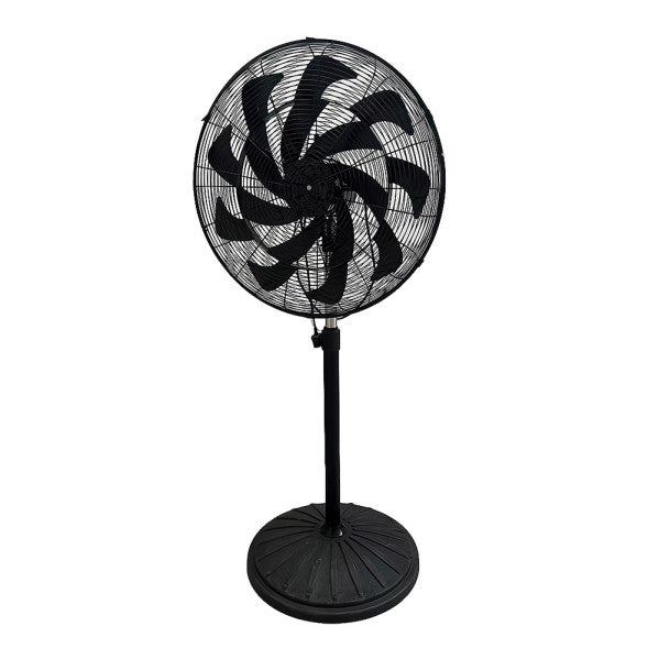 Ventilador de pie industrial Centurion negro de 300W, modelo Abrila 241441009, oscilante para uso doméstico e interior, fabricado en metal y policarbonato, ventiladores potentes AI2