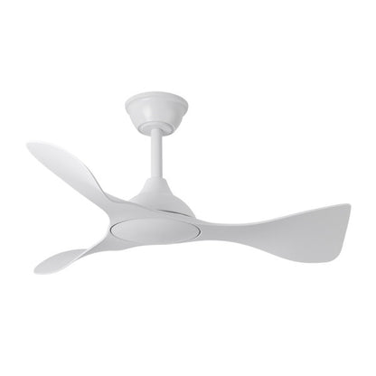 Ventilador de techo DC Caimán blanco de 36W con LED integrado, motor eficiente y temporizador, modelo Abrila AI2 para uso doméstico interior en verano e invierno (241691301)