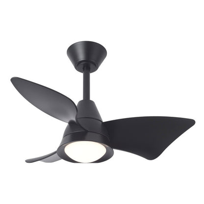 Ventilador de techo DC Jaguar negro de 30W modelo Abrila 241791309 con motor DC eficiente, luces LED integradas, velocidad regulable, temporizador y diseño moderno para interiores domésticos.