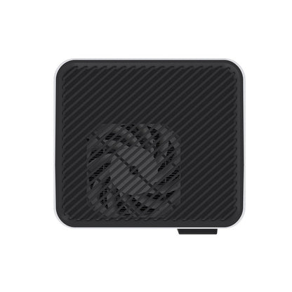 Deshumidificador Eyre blanco y negro de 77W por Abrila, modelo AI2 con depósito de 1L, ideal para uso doméstico interior con función antihielo y calefacción, referencia 248141026.