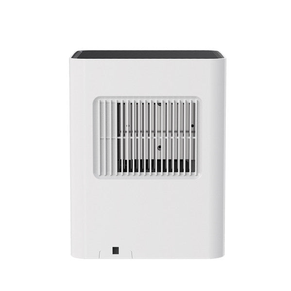 Deshumidificador Eyre de Abrila en blanco y negro, modelo 77W con depósito de 1L, función antihielo y calefacción para uso doméstico interior, referencia 248141026.