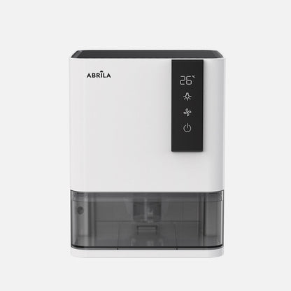 Deshumidificador Eyre de Abrila en blanco y negro, 77W de potencia, depósito de 1L para uso doméstico interior con función antihielo y calefacción, modelo 248141026 AI2.