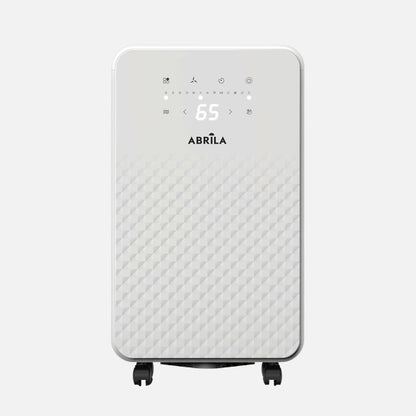 Deshumidificador Doris de Abrila, modelo portátil 270W con capacidad de 2L en color blanco, ideal para uso doméstico ecológico, con filtro antipolvo y función de calefacción AI2.