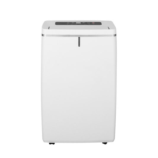 Deshumidificador Mieke 320W blanco portátil de Abrila con filtro antipolvo, ideal para uso doméstico, control de humedad, calefacción y secado de ropa eficiente.