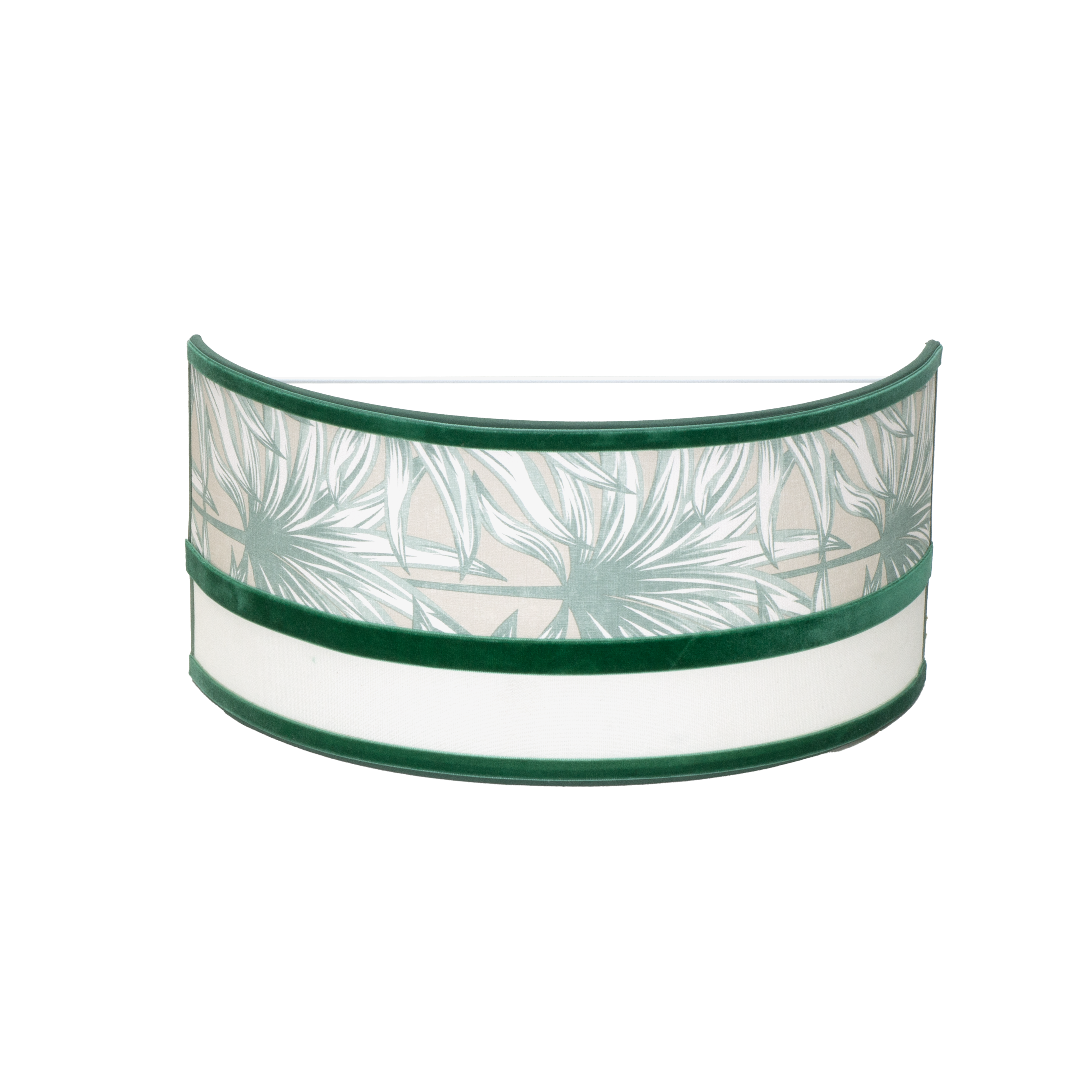 Aplique Caledonia Blanco y Verde de Fabrilamp, 15.5x33x13 cm, para iluminación y decoración de interiores y dormitorios.