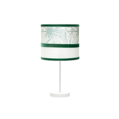 Sobremesa CALEDONIA de Fabrilamp en blanco y verde, 43x17cm, ideal para iluminación y decoración de hogar.