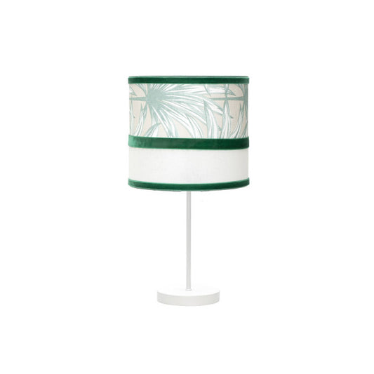 Sobremesa CALEDONIA de Fabrilamp en blanco y verde, 43x17cm, ideal para iluminación y decoración de hogar.