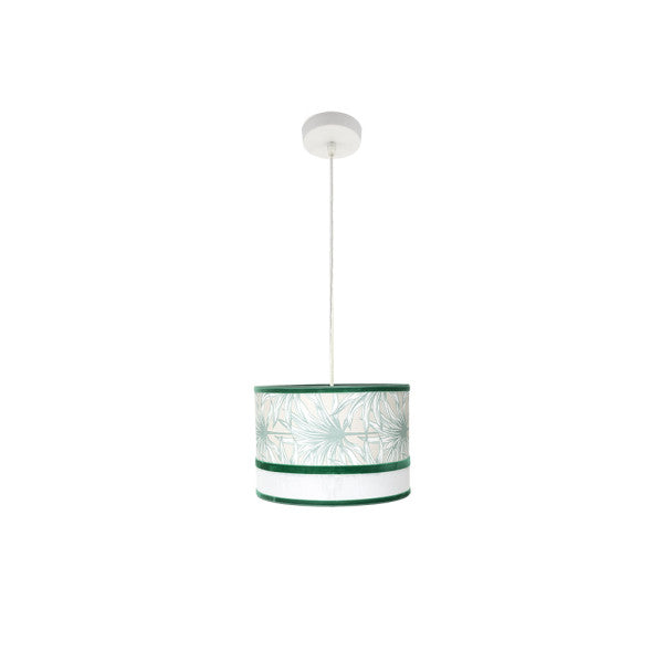 Colgante Caledonia Blanco y Verde de 30cm, lámpara de Fabrilamp para iluminación y decoración interior.