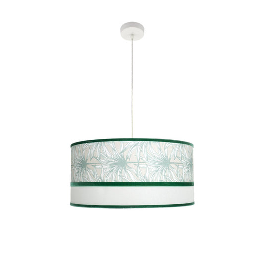 Colgante CALEDONIA 3xE27 Blanco/Verde de Fabrilamp, iluminación moderna para comedor e interior.