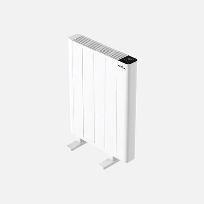 Emisor térmico Point blanco de 600W por Abrila, modelo 250406001, calefactor portátil programable de aluminio para calefacción doméstica eficiente y ahorro energético, diseño compacto AI2 en color blanco.