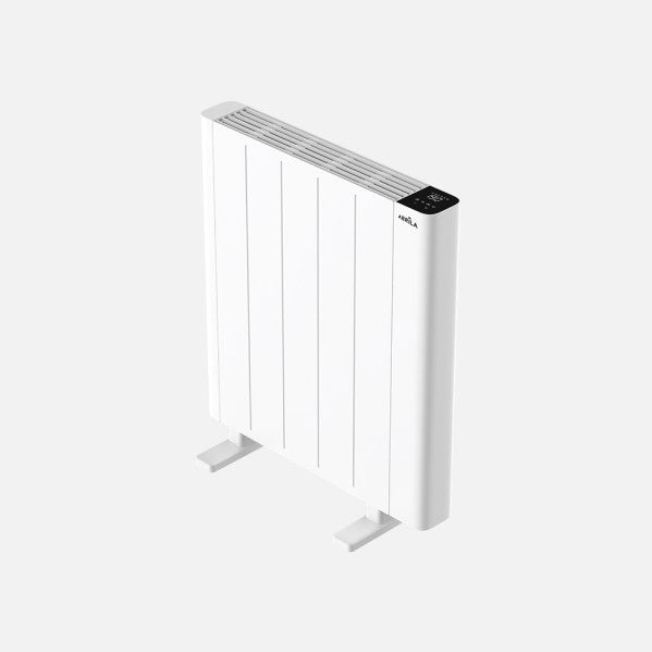 Emisor térmico Point Blanco de 900W Abrila, calefactor portátil programable de aluminio AI2 para calefacción doméstica eficiente y ahorro energético, modelo 250409001 en color blanco.