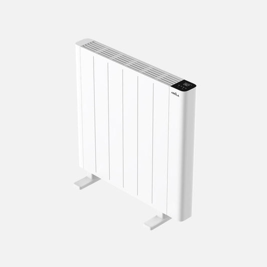 Emisor térmico portátil de aluminio Point blanco 1200W Abrila, calefacción doméstica programable y ahorro energético AI2, modelo 250412001