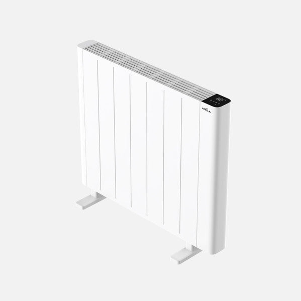 Emisor térmico Point blanco de 1500W Abrila modelo 250415001, calefacción doméstica programable en aluminio con sistema antivuelco AI2