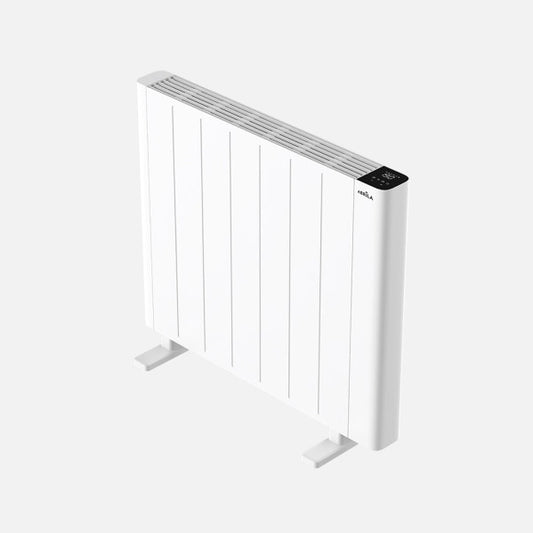 Emisor térmico Point blanco de 1500W Abrila modelo 250415001, calefacción doméstica programable en aluminio con sistema antivuelco AI2